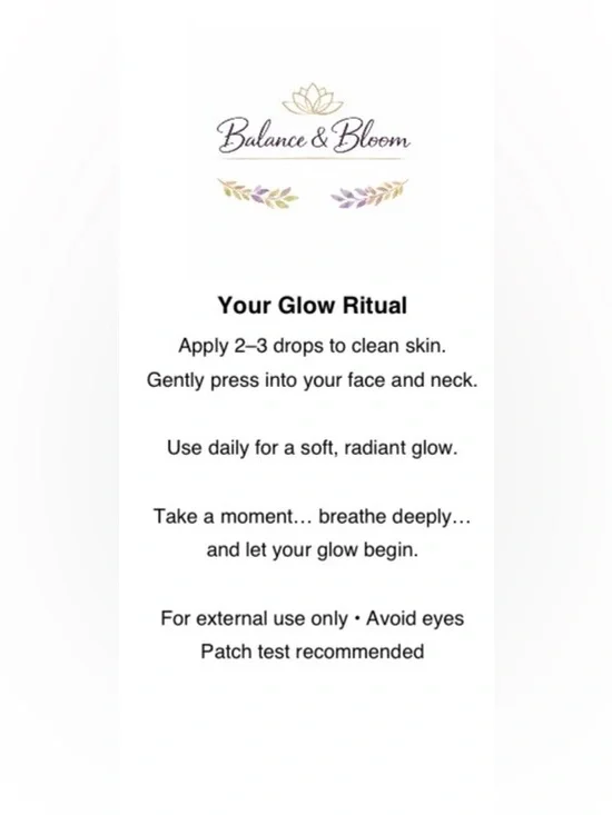 Bloom Radiance Elixir * Botanical Facial Glow Oil | Balance & Bloom - Picture 3 of 3